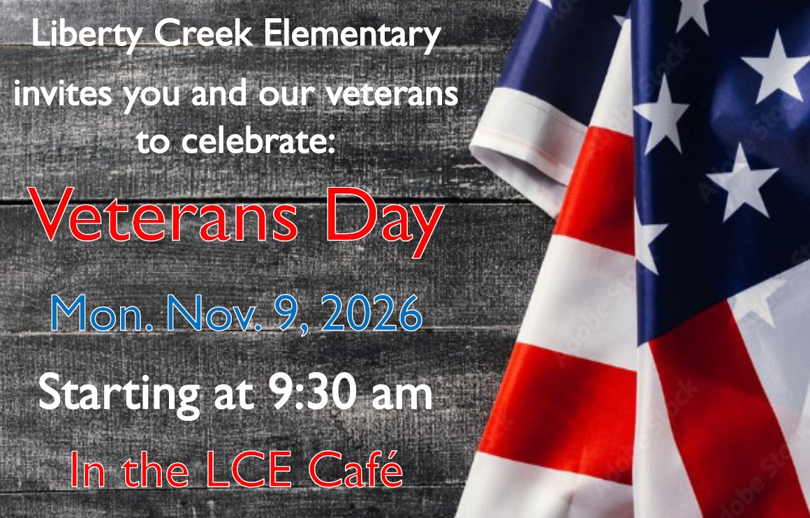 Veterans Day Assembly 11/9 @ 9:30am